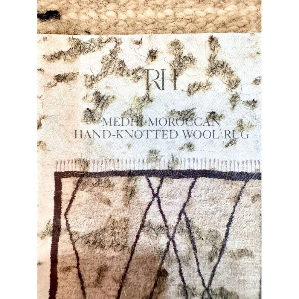 Restoration Hardware Wool Rug Swatch Lot Harata Hannan Moroccan 3pc Set Neutral